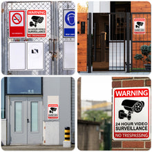 Load image into Gallery viewer, aluminum sign, camera recording sign, security signs, surveillance sign, warning signs for property, recording sign
