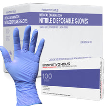 Load image into Gallery viewer, Medical Grade Exam Nitrile Gloves - Powder-Free and Puncture Resistant

