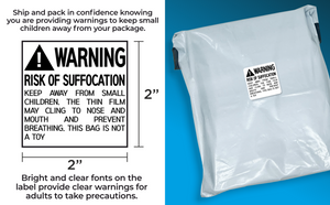 warning, suffocation warning labels, warning labels, choking hazard stickers, suffocation, warning stickers